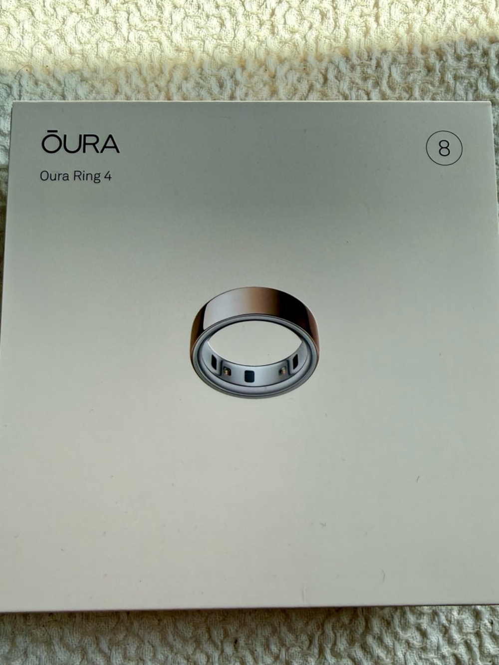 Oura Ring Gen 4 Size 8 Rose Gold – Like New w/ Charger & Box